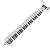 Personalized Classic for Men Fancy Dress Music Tie Skinny Tie Piano Keyboard Necktie Black & White