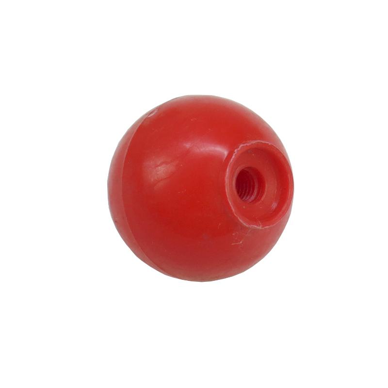 Round lever ball knob FI40 M10 red Poland