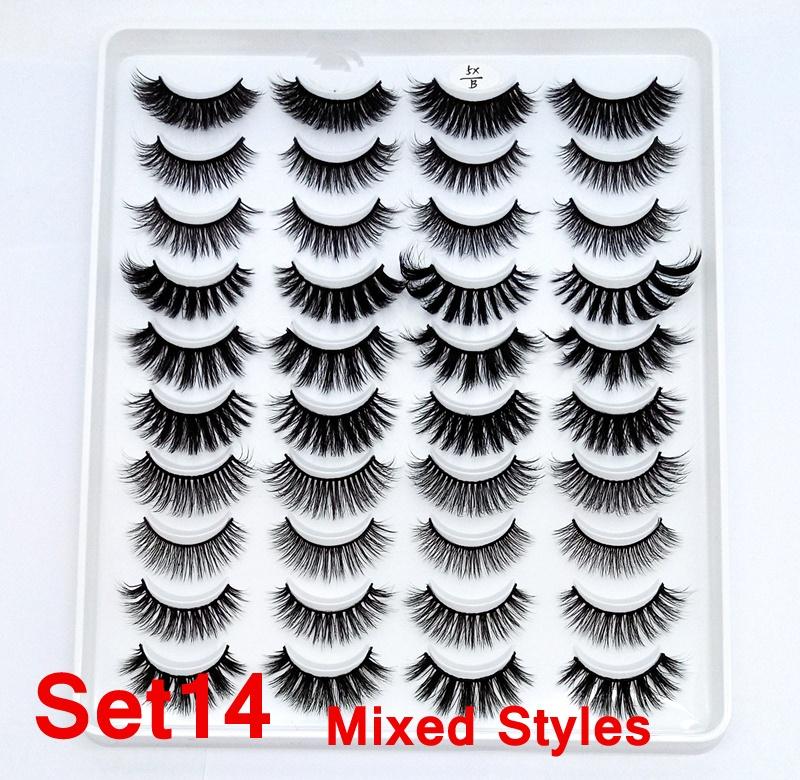 8/20 пар 15-20 мм натуральные 3D накладные ресницы набор для макияжа норковые ресницы наращивание норковые ресницы