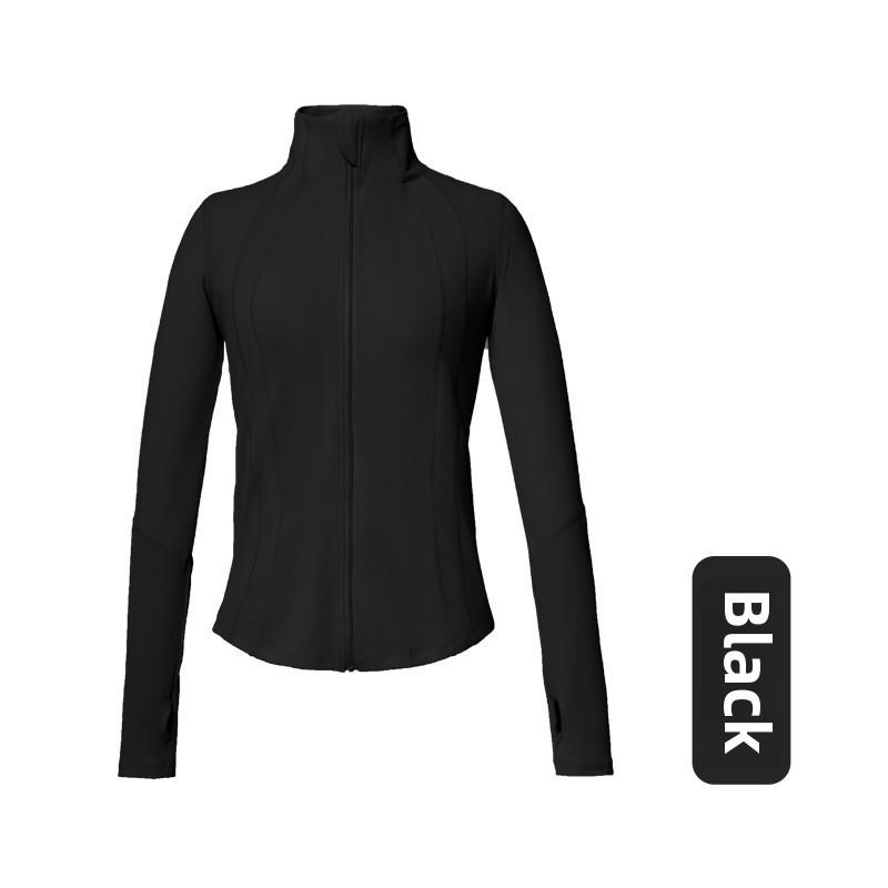2023 Spring/Autumn Slim Fit Yoga Jacket: Long Sleeve, Stand Collar, Zip-Up for Running & Training