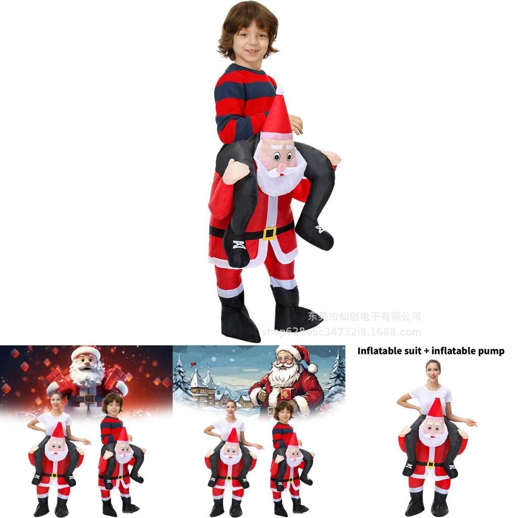 Christmas Inflatable Costume With Santa Claus For Festive Parades And Family Gatherings