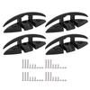 4PCS Boat Folding Cleat 5in Nylon 3 Hole High Strength Black Flip Up Dock Cleat for Marine Yacht With Installation