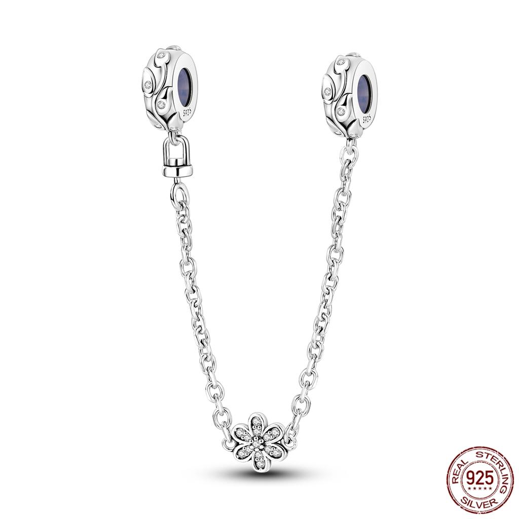 Copper Stars Moon Sun Clover Safety Chains Pendant Charms Beads Fit Original Bracelets Diy Jewelry Gift For Women