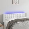 VidaXL LED Headboard Bedroom Furniture Double Bed Accessory Head of Bed Frame Interior White 3123327