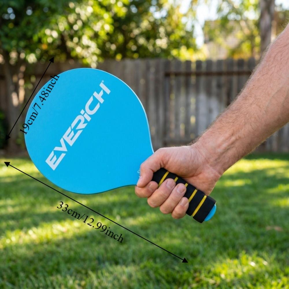 Wrapped Grip Beach Paddle Set Lightweight Beach Racket Set Shuttlecock Paddle  Backyard Play