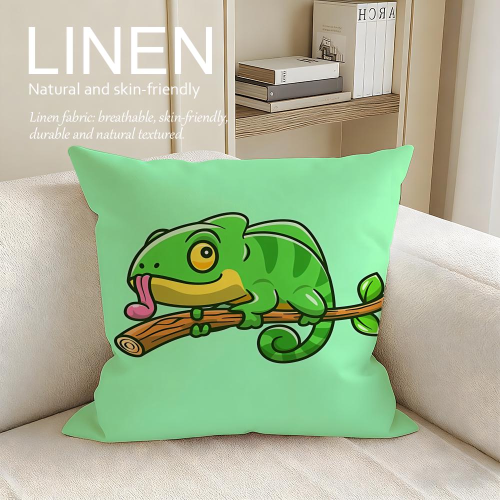 Animal Tree Lizard Cushion Cover Pillowcase Set Pcs x x Breathable Washable Sofa Cushion Cover