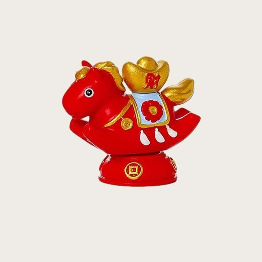 Resin Zodiac Horse Figurines Cute Horse Statue Gift Idea Horse Figures Ornament  Chinese New Year