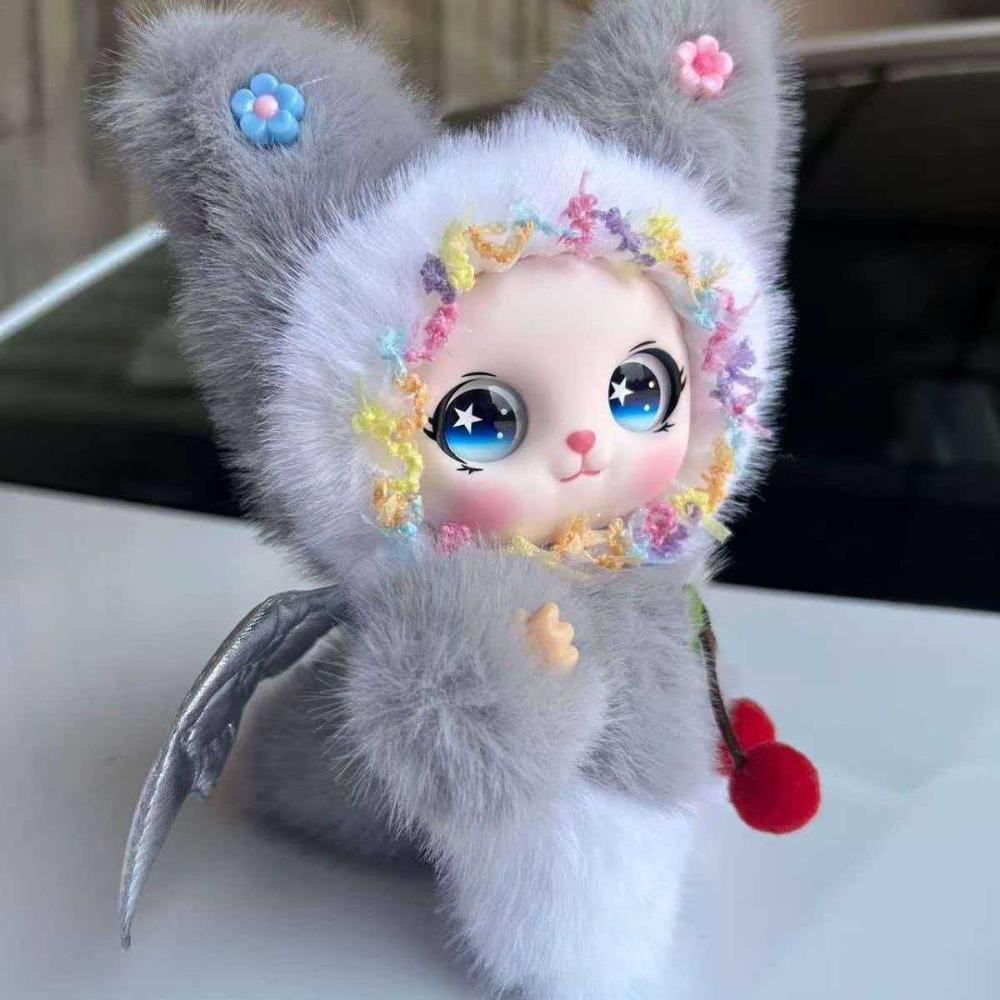 Soft Plush Vinyl Bunny Keychain Anime Keychain Vinyl Face Bag Charm Daily Use