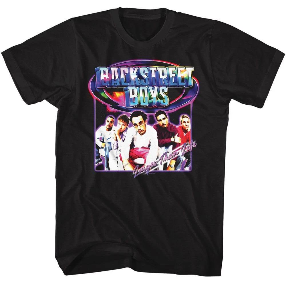 Men's Backstreet Boys Backstreet Boys Y2k Rainbow Shine T-shirt Medium Black