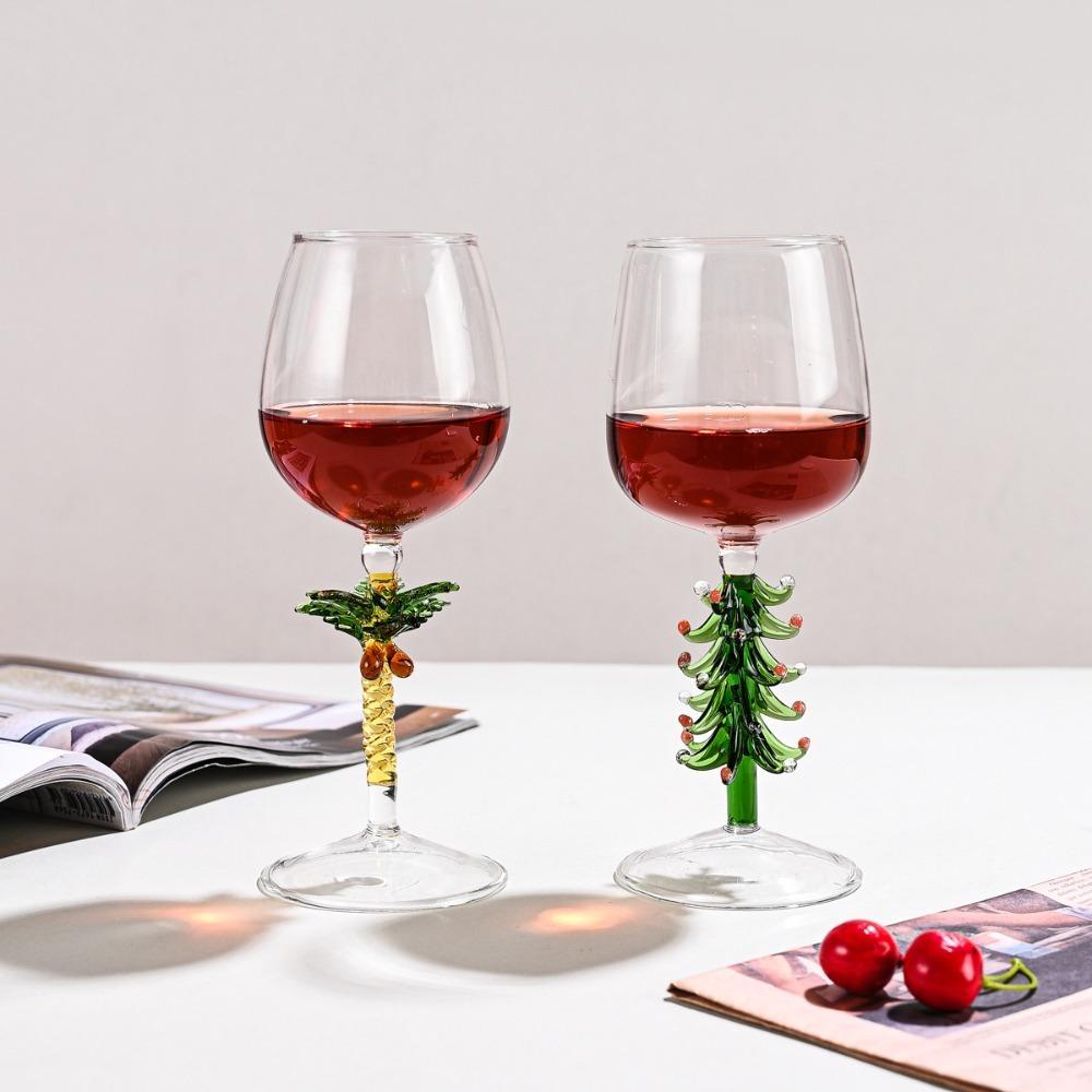 360 ML Christmas Tree Drinking Goblet 3D Highball Glass Creative Christmas Wine Glass Cup Party