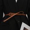 Faux Leather Belt with Knotted Decoration Simple Versatile Imitation Leather Belt Waist Belt Fashionable Accessory