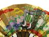 Kyoto Decorative Imperial 9 Inches and 5 Made In Comes with Fan Japanese Entrance Japanese New Year Front and Back Patterns Height 29cm X Width 51cm