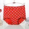 Modal Large Size Panties for Fat Lady Fashion Polka Dot Briefs High Waist Wide Leg Boyshorts Cotton Crotch Underpants
