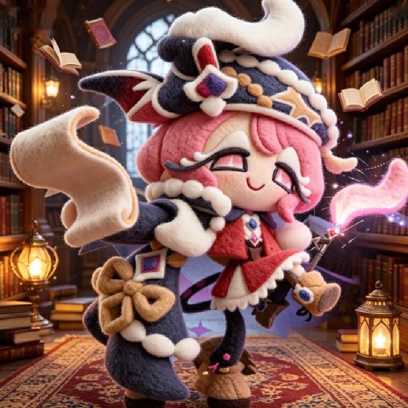 Плюшевая игрушка Печенька Темная Колдунья из игры Cookie Run Kingdom, Набитая кукла, Персонаж игры, Декорация для фанатов игры, Коллекция, Подарок