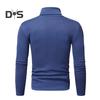 Spring Autumn Men Fitness Top Slim Fit High Collar Stretchy Long Sleeves Solid Color Pullover Fitness Sport Top Winter Bottoming Clothes