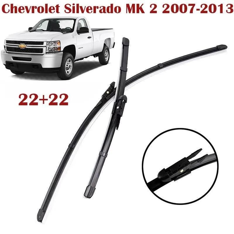 22"+22" Frameless Wipers for Silverado MK2, Sierra 1500, Tahoe, Suburban, Avalanche, Yukon XL