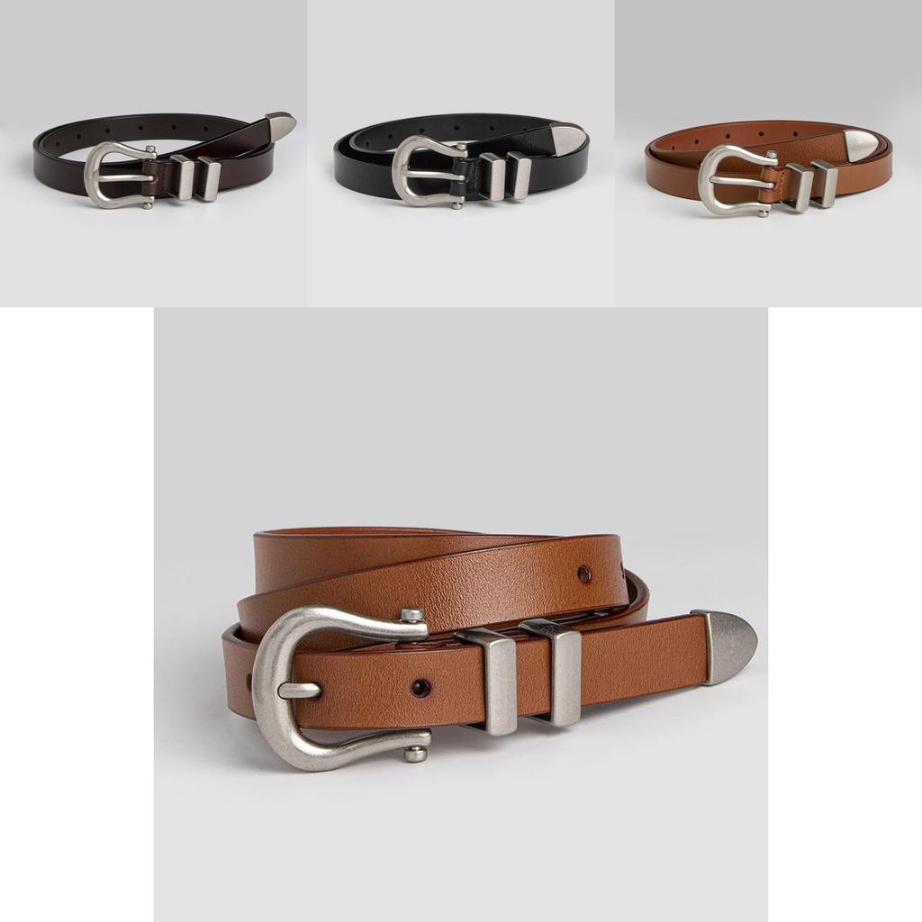 Premium Cowhide Dress Belt For Women With Metal Pin Buckle For Work And Casual