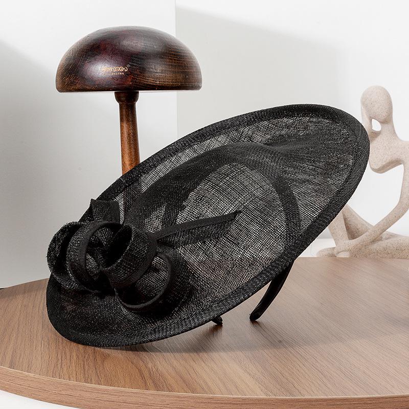 Элегантный головной убор из марли в британском стиле - Ретро-шляпа для вечеринки Весна/Лето 2025