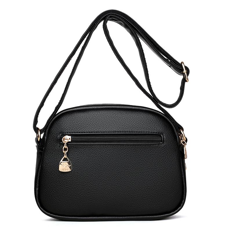 Женская сумка Мягкая кожаная сумка через плечо Однотонная сумка через плечо Большая вместимость Маленькая квадратная сумка