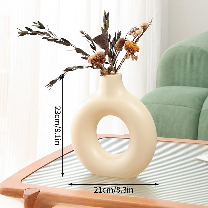 Artistic Plastic Flower Vase Nordic Style Vases Decorative Vase Flower Vases Living Room Ornament Home Decor Table Decoration