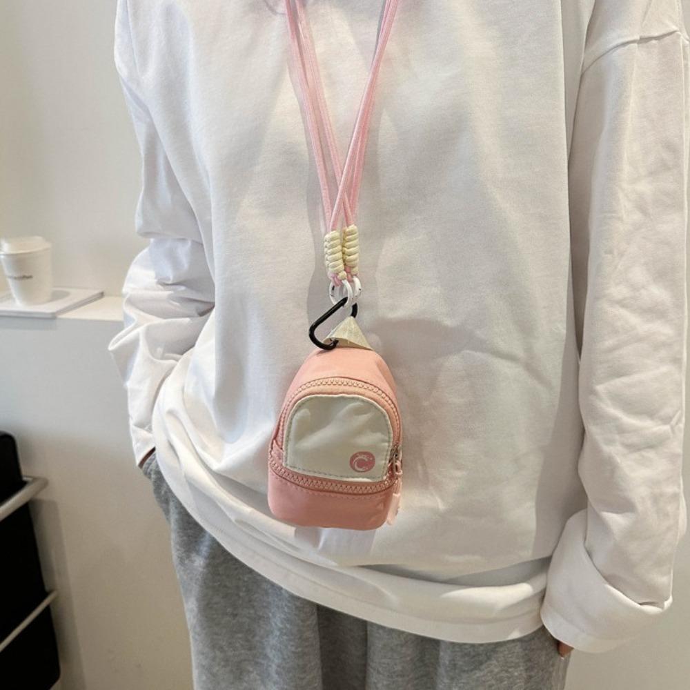 Кошелек для монет на шнурке из ткани Оксфорд, подвеска для рюкзака, кошелек для мелочи, мини-сумка для карт, для улицы