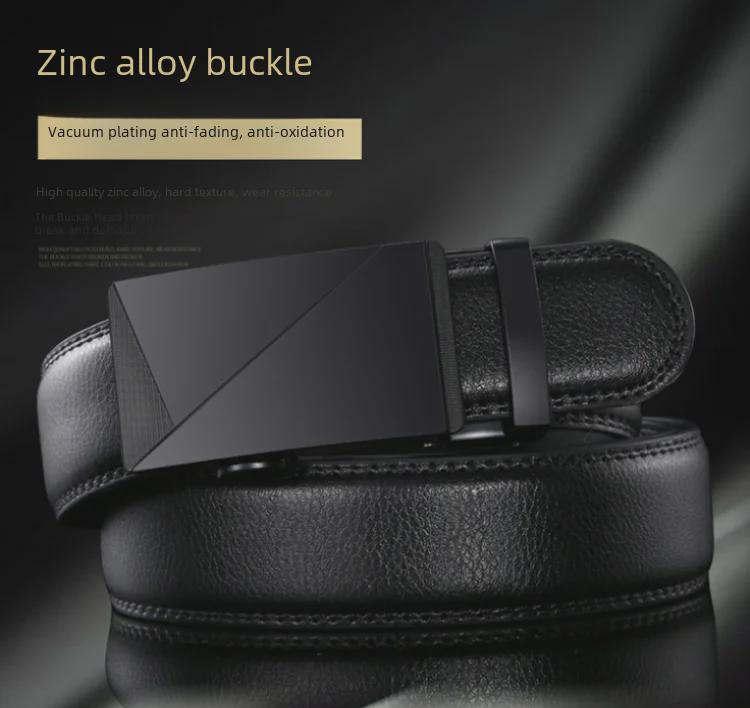 Ремень из натуральной кожи с автоматической пряжкой - Повседневный и модный дизайн из коровьей кожи