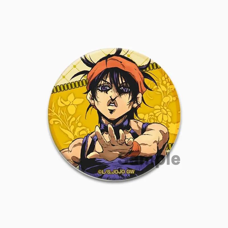 32/44/58 мм JoJo's Bizarre Adventure Значок для рюкзаков Круглые пластиковые эмалированные значки и броши Креативный значок в виде мультяшной фигурки Подарки