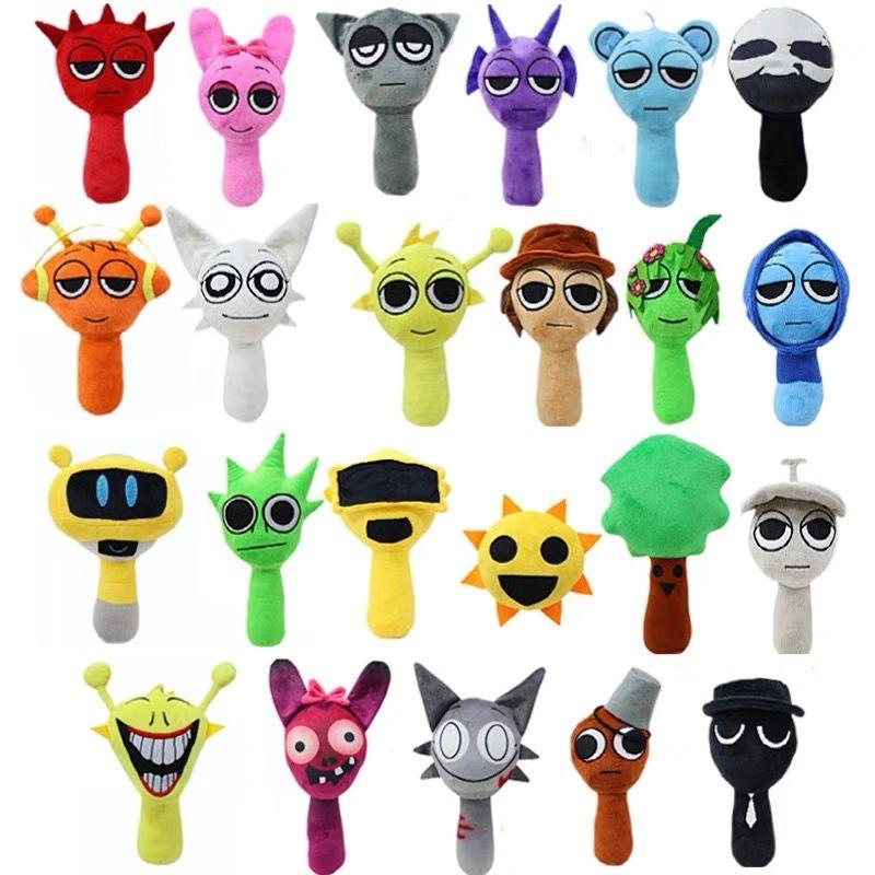 Нетоксичная плюшевая игрушка Sprunki Мистер Фан Компьютерный Спранки Плюшевая игрушка Мягкая игрушка Игры ужасов Мультяшная подушка Набитая кукла Рождество Для подарков на день рождения