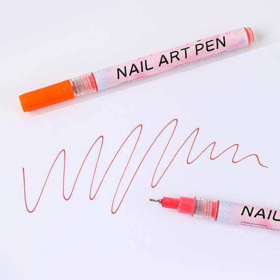 Набор ручек для нейл-арта 12 цветов, гелевая ручка-лайнер для рисования, водостойкая, быстросохнущая, DIY маркер для ногтей, гелевый карандаш для граффити и точек для дома и салона