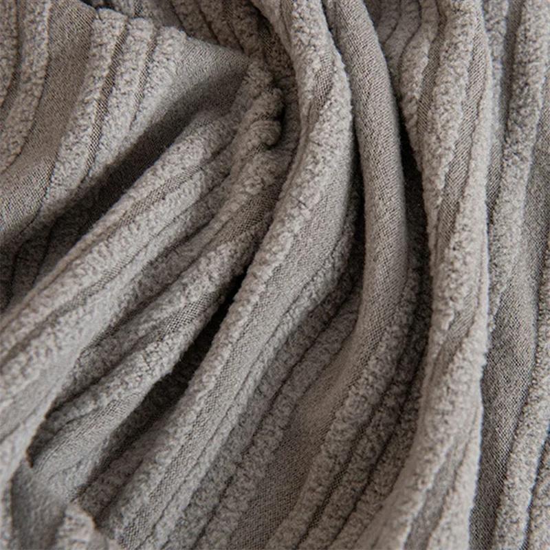 Эластичный чехол на диван жаккардовый в полоску однотонный все включено пылезащитный для гостиной плюшевый защита от царапин кошек