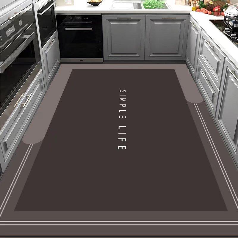 PVC Kitchen Thick Mats Waterproof Home Decoration Area Rug Large Anti-greasy Foot Mat Non-slip Carpet Modern Living Room Carpets
