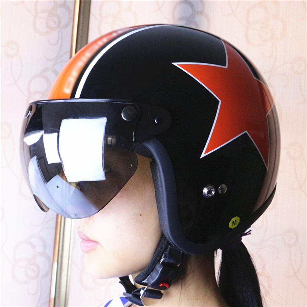 Универсальный 3-кнопочный ретро-шлемный козырек, ветрозащитный солнцезащитный козырек, козырек для мотоциклетных шлемов на половину лица