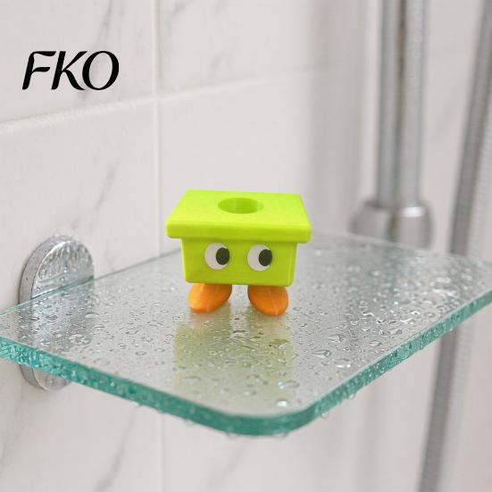 Moisture-proof Bathroom Accessory 3D Printed Cartoon Stool Toothbrush Holder, Waterproof Moisture-Proof Cute Smooth Burr-free Base Compact Storage
