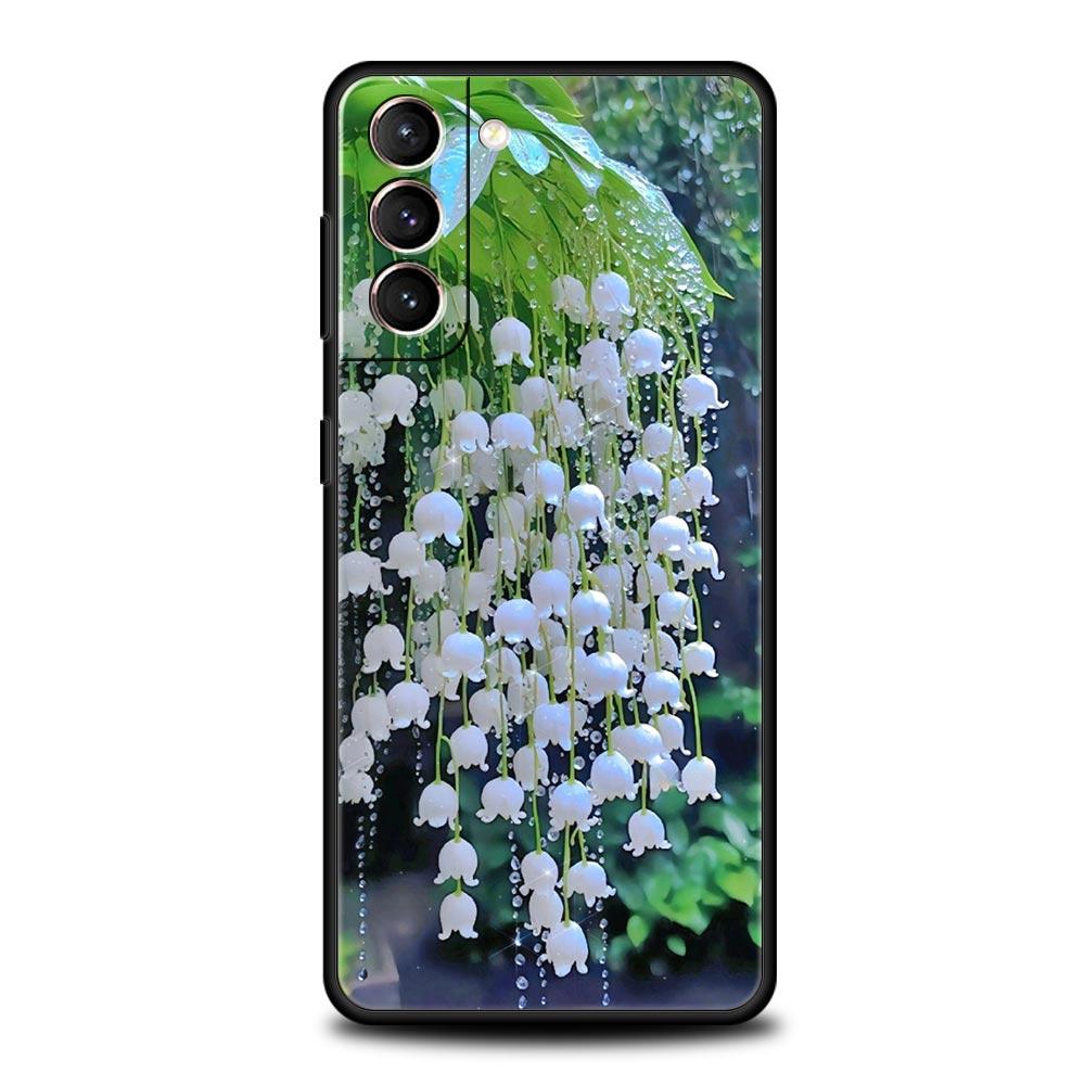 Прозрачный цветочный чехол для телефона Ландыш для Samsung Galaxy S26 S25 S24 S23 S22 S20 S21 FE Ultra S25 Edge Plus Мягкий чехол из ТПУ