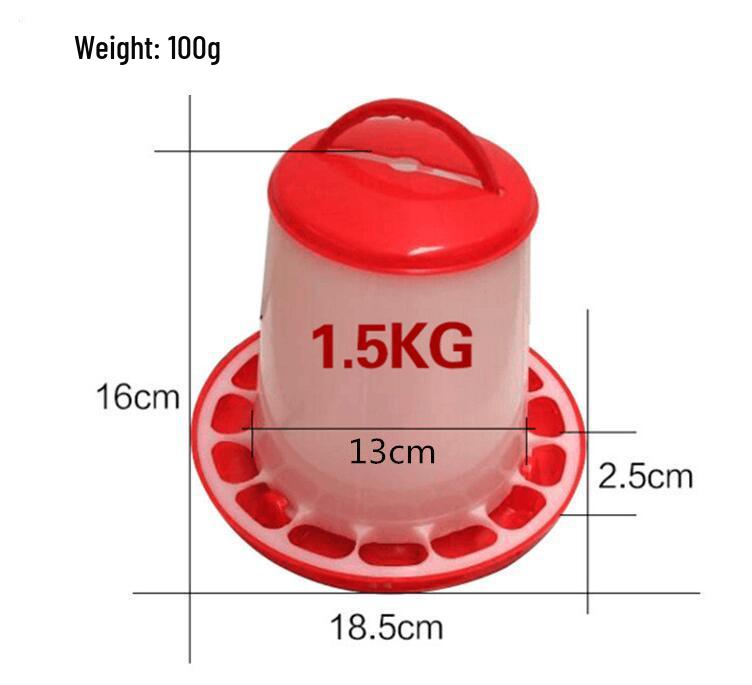 Ведро для корма для птицы 1,5 кг для кур, уток, гусей: Кормушка 3 кг