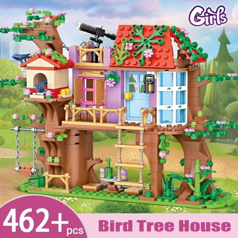DIY MOC Креативные Строительные Блоки 3D Лесной Животный Дом Архитектурная Модель Уличный Пейзаж Домашний Декор Идеальный Праздничный Подарок
