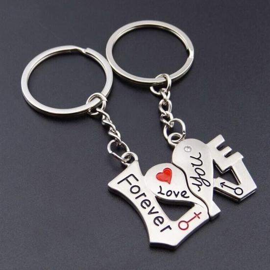 1 пара модных я люблю тебя навсегда сердце пара брелок автомобильный брелок подарок любовнику