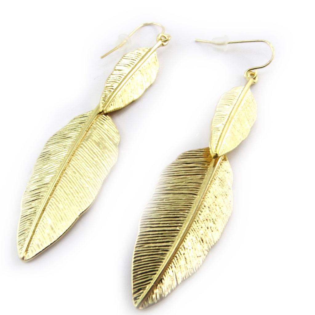 Les Trésors De Lily [N3573] - Golden 'Navajos' Designer Earrings