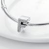 Original A-Z Alphabet Charms Bead 925 Silver 26 Letters CZ Zircon Heart Love Charm Fit Bracelet Bangle Jewelry Making