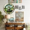30x30cm Round Wall Clock with High-Transparency Glass and Precision-Cut Metal Frame