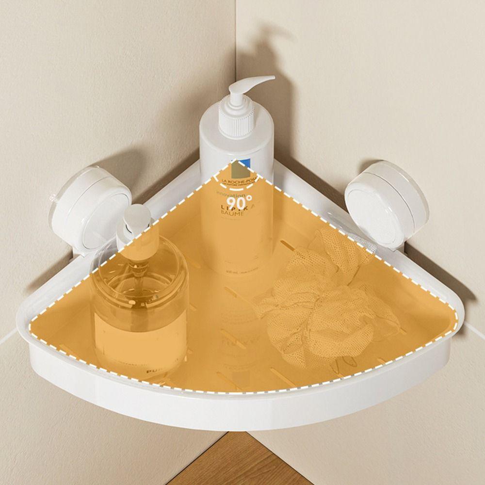 Пластиковая присоска для душа, настенная съемная угловая стойка для хранения, водонепроницаемая мощная треугольная полка для хранения для дома
