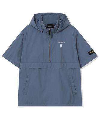 Beentrill Essential Короткий анорак с капюшоном на молнии и маленьким логотипом (Серо-голубой)