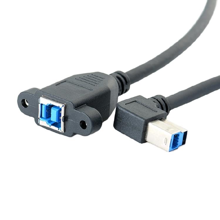 Кабель-удлинитель USB 3.0 B с креплением на панель, 20 дюймов, с винтовым креплением, усиленный, экранированный, для принтеров, сканеров, быстрая передача