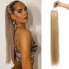 Long Straight Ponytail Wig with Rubber Bands, Soft and Heat-resistant Synthetic Wig Suitable for Women's Daily Use As a Ponytail Accessory