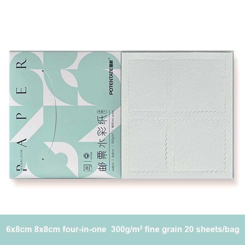 POTENTATE Stamp Ticket Stub Watercolor Painting Paper 300g Portable Travel Sketch Paper Water Color Drawing Paper Art Supplies