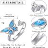 Luxury Rotating Ring Butterfly Floral Synthetic Ring Fidget Spinner Ring  Stress Relief