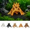 Пористая корневая структура 3D-печатная пещера-укрытие для аквариума, Полая декорация в форме дерева для аквариума, Декор натурального вида, Укрытие для разведения креветок