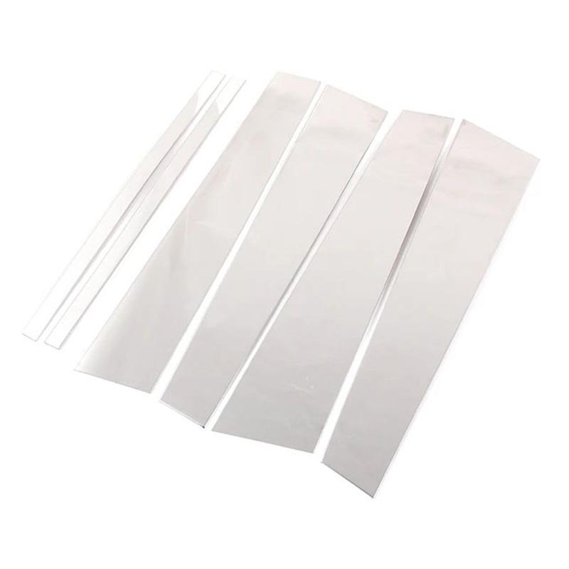 6pcs/set Car Door Window Chrome Stickers Pillar Posts Cover Trims For Honda Pilot/Ridgeline 2009-2015 Silver Column Panel Auto Parts