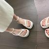 Black Platform Sandals Women Summer 2024 Clip Toe Wedge Heeled Sandals Woman Ankle Straps Thick Bottom Sandales Femmes Shoes