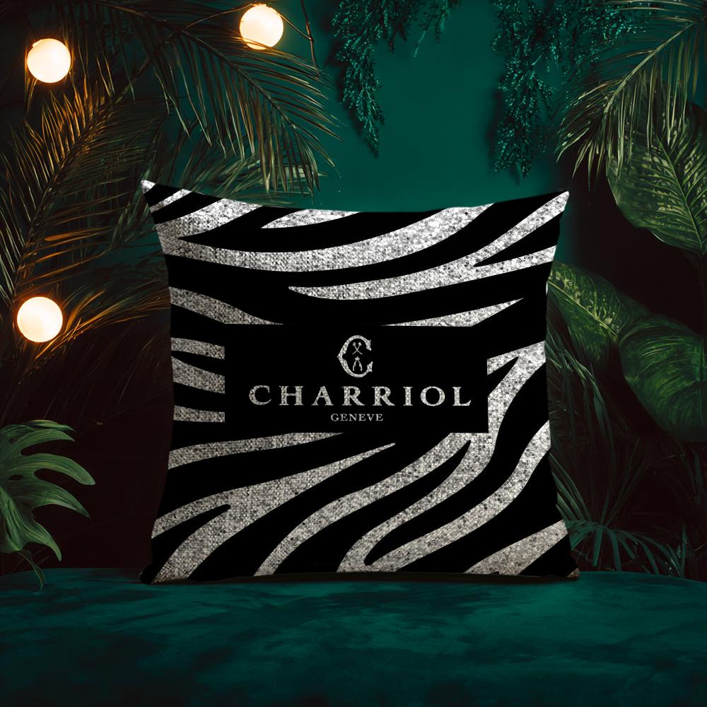 Дизайн со спиральным узором Наволочка Charriol Cushion Cover Шелковистая Элегантный Комфорт Диван-кровать Невидимая молния Наволочка для пляжной подушки
